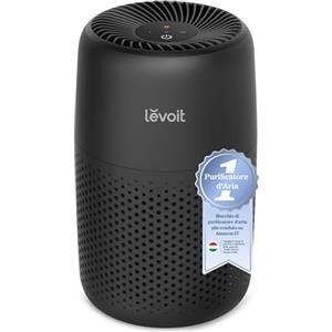 Levoit Core Mini Purificatore d'Aria con Filtro HEPA, Aromaterapia, Ultra Silenzioso 25 dB, 3 Velocità, Basso Consumo 7W, Per Allergie, Polvere, Peli di Animali, Nero