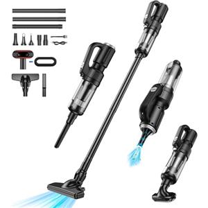 Carehabi Aspirapolvere Senza Fili 25000 Pa Aspirapolvere Auto 52000 mAh Aspirabriciole Portatile Multiangolare per Uso Auto Uffici Cucine e Abitazioni