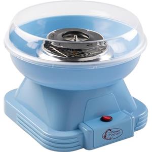 Bestron Macchina per zucchero filato in per casa, dispositivo per zucchero filato con 10 bastoncini e misurino, ideale per feste di compleanno per bambini e divertimento in casa, colore: Blu