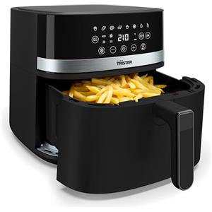 Tristar Friggitrice ad Aria Digitale, 8L, 2000W, Touchscreen LED, 7 Programmi + Manuale, Preriscaldamento, Mantenere Caldo, Promemoria Scuotimento, Rivestimento Antiaderente, FR-9418