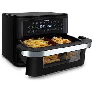 Tristar Friggitrice ad Aria Dualzone Flex, 10 L, 2800 W, 8 Programmi, Display Digitale, Cottura Senza Olio, Spegnimento Automatico, Rivestimento Antiaderente, Lavabile, FR-9432