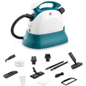 Di4 Pulitore a Vapore Brumo 1500W, 4 Bar di Pressione, Capacità 1,1L, Autonomia 22 Minuti, 12 Accessori per Pulizia e Disinfezione Senza Prodotti Chimici