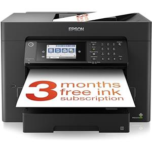 Epson WorkForce WF-7840DTWF, Stampante multifunzione inkjet A3+, ADF fronte/retro per A3 fino a 50 pagine, Velocità 25 pagine