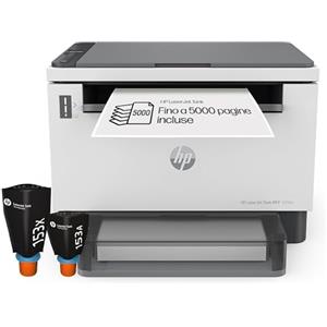 HP Laser Tank 1604w 381L0A, Stampante Monocromatica Multifunzione con Serbatoio Toner integrato a Ricarica Rapida, Stampa F/R Manuale, 22 ppm, Fino a 5000 Pagine, Scansione A4, Wi-Fi, USB, Bianca