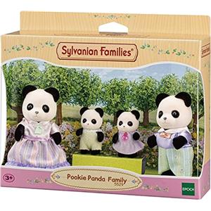 EPOCH Sylvanian Families - Adorabile Famiglia Panda Pookie - Playset Casa delle Bambole con Figure Mobili e Morbide - Modello 5529