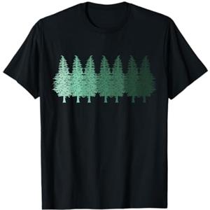 Hiking Geschenk RETRO WALD Maglietta da escursionismo Retro Foresta Hiking Cacciatore Maglietta