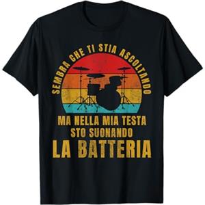 Batterista Divertente Batteria Regali Vi Batterista Divertente Batteria Vintage Regalo Batteristi Maglietta