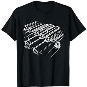 Magliette per pianoforte Regali per pian Pianoforte Maglietta