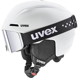 uvex viti set, casco e maschera da sci Unisex bambino, white matt, 54-58 cm