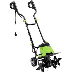 Bakaji Motozappa per Orto Elettrozappa Potenza 1500W Zappatrice Zappa a Motore Elettrica 6 Lame da 20cm Larghezza Lavoro 40cm Velocità 200 rpm con Manico Ergonomico Coltivazione Giardino