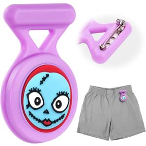 AXFEE 1 Pezzi Portachiavi AirTag, Localizzatore di Chiavi AirTag Portatile per Zaini e Animali Domestici, Cover Protettiva Anti-Perso, Anti-graffio Custodia Airtag Nascosta con Spilla(Sally)