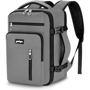 YOKGO Zaino Ryanair 40x20x25,Bagaglio a Mano 40x20x25 Ryanair, Zaino da Viaggio Aereo Piccolo Valigia Zaini Zainetto Uomo Donna 20L Borsa Porta PC 15,6" Laptop per Lavoro Casual Antifurto Grigio