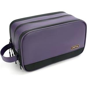 Carttiya Beauty Case Donna XXL, [Design 2025] Impermeabile PU Borsa da Toilette Grande Capacità Trousse da Viaggio Borsa da Bagno Trousse de Toilette Beauty Case (Viola, 8.79L)