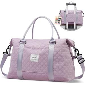 BAGAIL Borsone da viaggio, grande borsone da viaggio con custodia per bagagli e tracolla, borsa pieghevole da palestra per sport, borsa da viaggio impermeabile per weekender, borsa da viaggio per