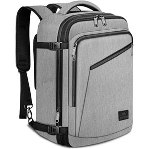 MATEIN Zaino Ryanair 40x20x25 Espandibile Zaino da Viaggio Aereo Bagaglio a Mano Borsa da Cabina Piccolo 20L Zaini Casual per Donna Uomo Multitasche Travel Bag per Campeggio Università, Grigio
