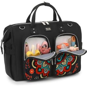 Pomelo Best Borsa a Tracolla per Pannolini Grande Capacità in Oxford Impermeabile, Borsa Fasciatoio per Neonato per Bambine e Ragazzi, con 2 Ganci per Passeggino e 1 Fasciatoio