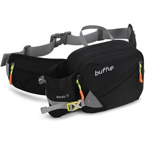 buffup® Marsupio Sportivo con Portaborraccia - Perfetto per Trekking, Running, Bici e Arrampicata
