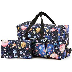 Arxus Grande Borsone Pieghevole da Borsone da Trasporto con Borsa da Viaggio e Tracolla (Universo)