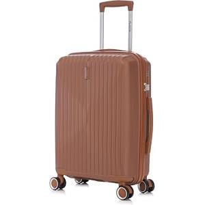 CELIMS Valigia Cabina in Polipropilene | Modello 2025 | Dimensione 55cm 10kg | Serratura TSA | 8 Ruote 360° | Marrone