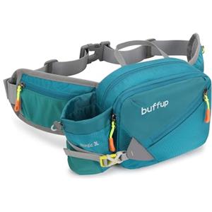 buffup® Marsupio Sportivo con Portaborraccia - Perfetto per Trekking, Running, Bici e Arrampicata (Blu)