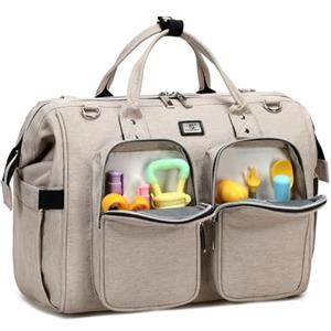 Pomelo Best Borsa a Tracolla per Pannolini Grande Capacità in Oxford Impermeabile, Borsa Fasciatoio per Neonato per Bambine e Ragazzi, con 2 Ganci per Passeggino e 1 Fasciatoio