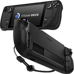 Spigen Cover Rugged Armor Compatible con Steam Deck LCD (2022) / Steam Deck OLED (2023) console - Nero Opaco
