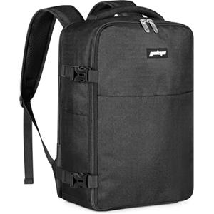 YOKGO Zaino Ryanair 40x20x25, Bagaglio a Mano 40x20x25 Ryanair,Zaino da viaggio Aereo Bagaglio a Mano, Zaino Scuola,Porta PC 14,4" Zaini Aereo Sotto il Sedile Donna Uomo Nero