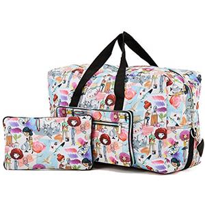 Arxus Grande Borsone Pieghevole da Borsone da Trasporto con Borsa da Viaggio e Tracolla (Ragazza che Dipinge)