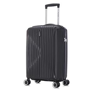 CELIMS - Bagaglio a Mano in Polipropilene 55 cm | Valigia da Cabina | Trolley da Cabina 55 cm | Lucchetto TSA | 8 ruote a 360° | Nero