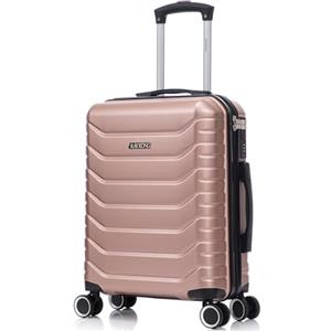 RAYKONG Valigia a mano 55x40x20cm (40L) in ABS+PC | 4 ruote girevoli a 360º | lucchetto incorporato | 20 pollici - (RK12|OroRosa)