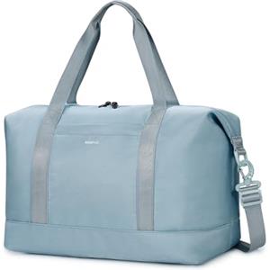 ECOHUB EHOHUB Borsa da Viaggio Pieghevole, Borsone da Viaggio Resistente All'acqua 40x30x20 Per Donna e Uomo, Bagaglio a Mano per Ryanair con Tasca Bagnata per Aereo, Palestra, Weekend, Grigio