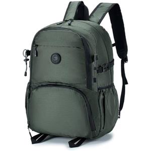 BAGZY Bagaglio a Mano easyJet 45x36x20 Zaino 45x36x20 per easyJet Antifurto Zaini da Viaggio Impermeabile Zaino da Escursione Zaini Casual Uomo Lavoro 32L Zaini per Aereo Università Donna Nylon Verde