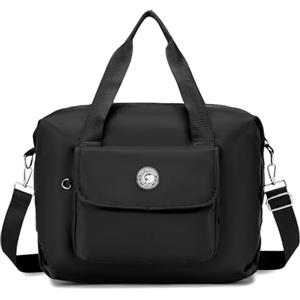 BAGROUPS Borsa da Viaggio 40x30x20 Wizzair Pieghevole Bagaglio a Mano 25L Impermeabile Borsone da Sportiva Borsa Palestra Leggera Borsas da Weekend Donna Uomo per Sport Viaggi Parto Ospedale Nero