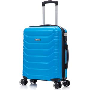 RAYKONG Valigia a mano 55x40x20cm (40L) in ABS+PC | 4 ruote girevoli a 360º | lucchetto incorporato | 20 pollici - (RK12|Azzurro)