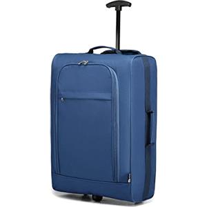 KONO Bagaglio a mano Soft Shell leggero con doppio bagaglio a mano per trolley (Blu)