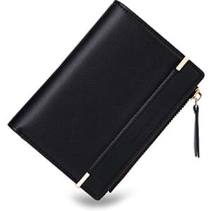 CHAOFANXI Portafoglio Donna Borsetta Portamonete Sottile Pochette Piccolo Portafogli in Pelle Sintetica,Nero