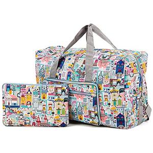 Arxus Grande Borsone Pieghevole da Borsone da Trasporto con Borsa da Viaggio e Tracolla (Castelli)