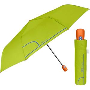 PERLETTI Ombrello Mini Pieghevole Donna - Ombrellino Leggero Compatto Portatile da Borsa Viaggio - Apertura e Chiusura Automatica - Antivento Resistente con Fibra di Vetro - Perletti (Verde)