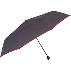 PERLETTI Ombrello Pieghevole Antivento Uomo - Ombrello Compatto Leggero da Viaggio con Apertura Manuale - Ombrello Piccolo Resistente Tascabile Classico Uomini - Diametro 97 cm (Grigio)