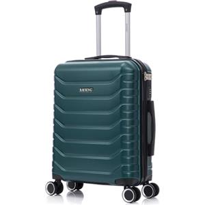 RAYKONG Valigia a mano 55x40x20cm (40L) in ABS+PC | 4 ruote girevoli a 360º | lucchetto incorporato | 20 pollici - (RK12|Verde)