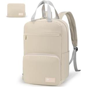 SPAHER Pieghevole Zaino Bagaglio a Mano 40x20x25cm Ryanair Zaino da Viaggio Aereo Piccolo Donna Uomo 20L per Lavoro Scuola Zainetto Porta Pc 14 Pollici Backpack Impermeabile, Cachi