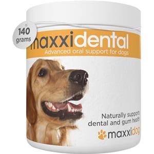 maxxipaws maxxidental Cura delle Gengive e dei Denti per Cani - Integratore in Polvere per il Benessere Orale Avanzato; 140g