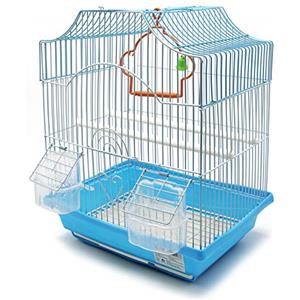 BPS BUENA PET SHOP BPS Gabbia per Uccelli Voliera Parrocchetto Canarini con Mangiatoia Abbeveratoio Saltato Posatoi per Riposo 30x23x39 cm Colore Casuale BPS-1187