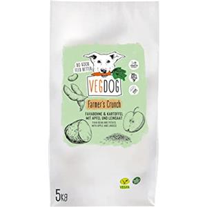 VEGDOG Farmer's Crunch Crocchette Ipoallergeniche (5 kg) | Cani Adulti | Senza Glutine e Soia, Povero di Purine | Alimento Completo per Allergici con Proteine di Patata