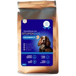 STUPENDOG Crocchette Cani Adulti Tutte le Taglie con Gamberetto 8% - Croccantini Cane Ricchi in Proteine Animali e Cereali - Cibo per Cani Naturale e Nutriente, Alta Digeribilità (Sacco da 3 Kg)