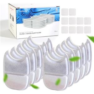 FEELNEEDY 10 Pezzi di Filtri per FEELNEEDY 4L Fontanella per Gatti Senza Fili con Sensore di Movimento, Imballaggio Individuale