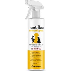 Dermazoo Repellente per Gatti e Cani, Antiflea 500ml Olio Spray Antiparassitario per Gatti, Antipulci Gatto e Cane a Base di Olio di Neem, Antiparassitario Cani Pronto all'Uso Made in Italy