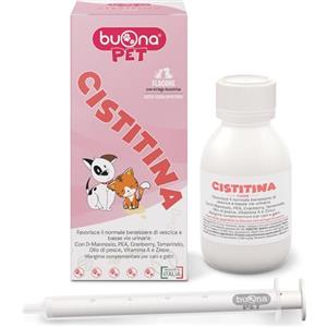 Buona Pet Cistitina Buona Pet 60g Cani e Gatti, Supporta l'Apparato Urinario con D-Mannosio, Cranberry, Tamarindo, Zinco, Semi di pompelmo, Vitamina A, Olio di Pesce, PEA Levagen Plus®, L-teanina, lattobacilli