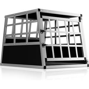 CADOCA® Trasportino Cani M 54x70x51cm Richiudibile Alluminio Impermeabile Box Auto Cagnolini