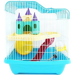 BPS BUENA PET SHOP BPS® Hamster Cage Hamster Chalet con Scala a Tunnel e Alta qualità Special House Il Colore Viene spedito a Caso 28 * 21 * 31 cm (a Caso) BPS-1340AA
